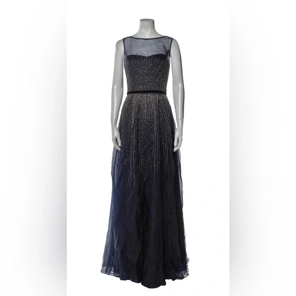 sachin and babi light blue dress Modest Muslim Formal Dresses